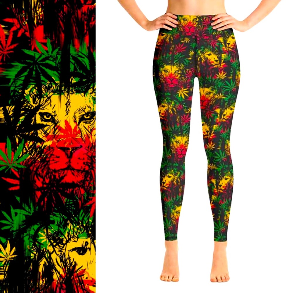 RASTA LION Full length Leggings